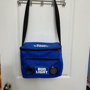 Bud Light Blue Cooler Bag with Speakers